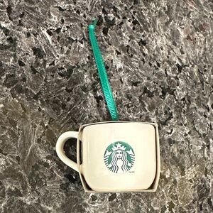 Starbucks White Mini Mug Ornament
